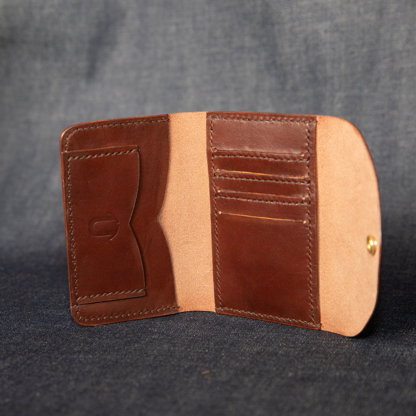 Tempesti Elbamah Liscio Lux Handstitched Wallet