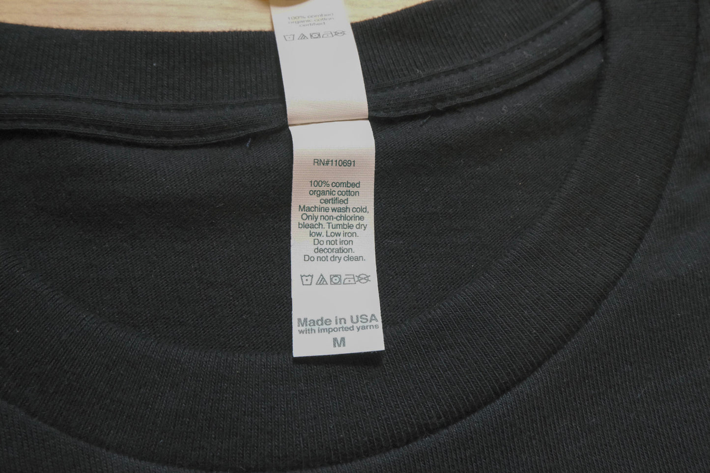 Unsung Organic Cotton Tee-Shirt Black