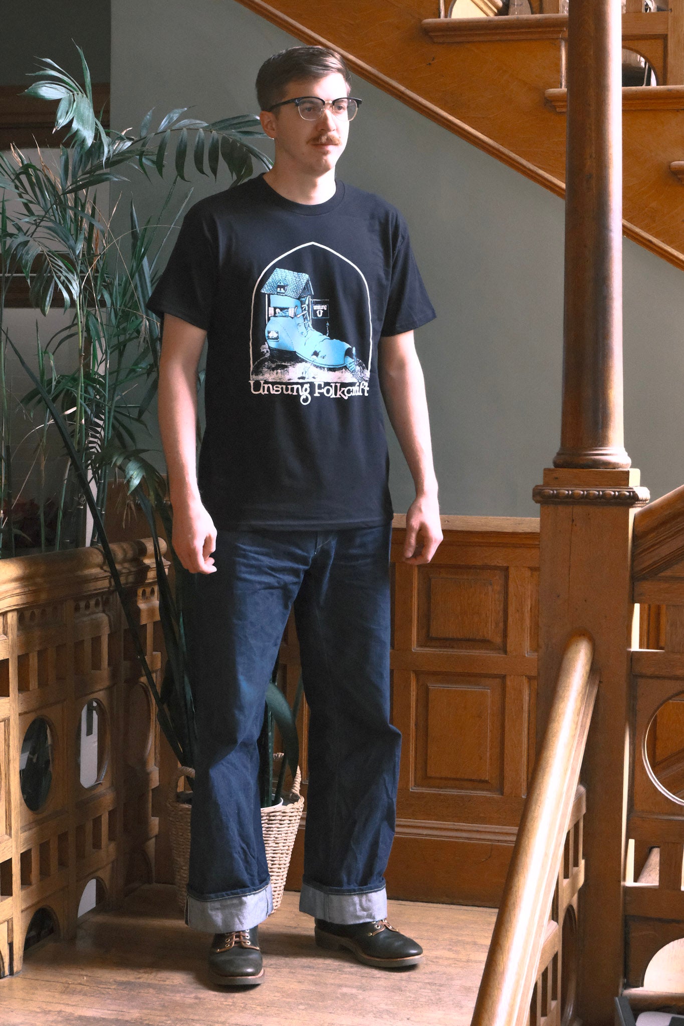 Unsung Organic Cotton Tee-Shirt Black
